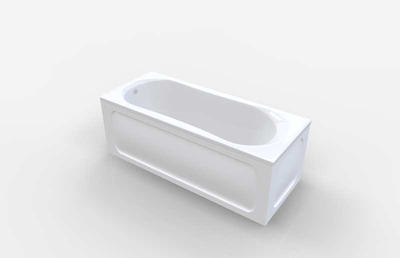 Акриловая ванна MarkaOne Libra 170х70 (комплект) в 3D